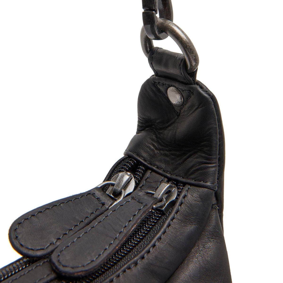 
Classic 100% Full-Grain leather Bag - Вид сзади с усиленными кожаными ремнями и прострочкой