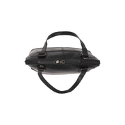 Solid Antique Brass Hardware &amp; Heavy-Duty Dual Zipper Detail on Seron Full-Grain Leather Shoulder Bag