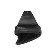 Solid Antique Brass Hardware &amp; Heavy-Duty Dual Zipper Detail on Leather Sling Bag Salla
