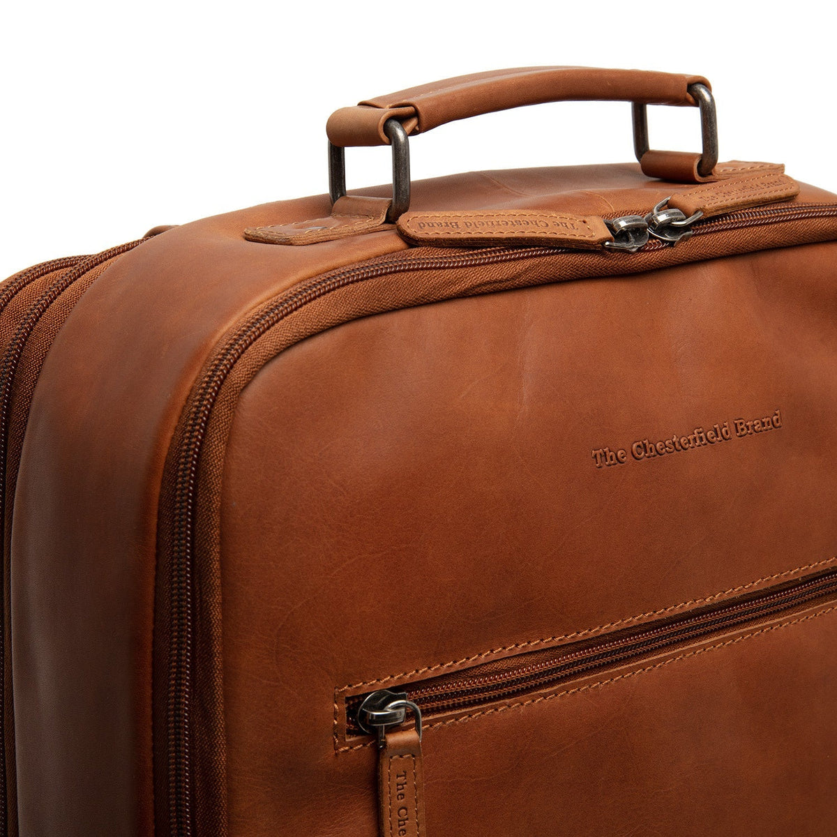 
Cognac Leather Travel Backpack Jamaica, detail view 1