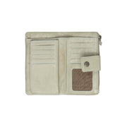 Solid Antique Brass Hardware &amp; Heavy-Duty Dual Zipper Detail on Fresno Цельнозерновая кожа Wallet
