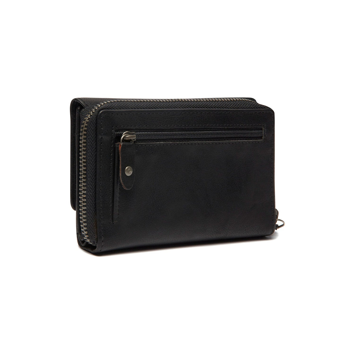 Rhodos Full-Grain Leather Wallet - Structured Side Profile Showing Gusset Depth &amp; Expansion Capacity