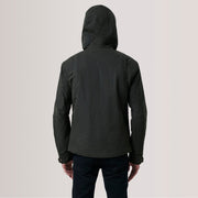 Close-Up Detail of Hooded &amp; Zipper with placket Hardware on Marlo Olive Canvas Hooded Work Jacket For Men