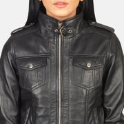 
Roslyn Hooded Кожаный бомбер для Женщин – alternate product view 6