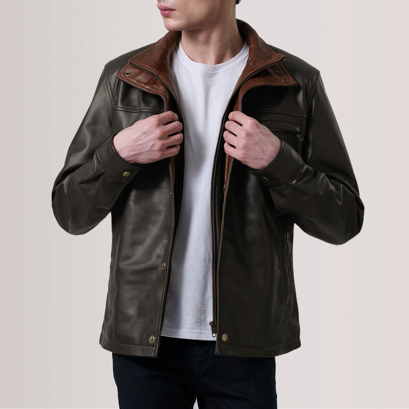 Sean Коричневая Leather Classic Кожаная куртка мужская