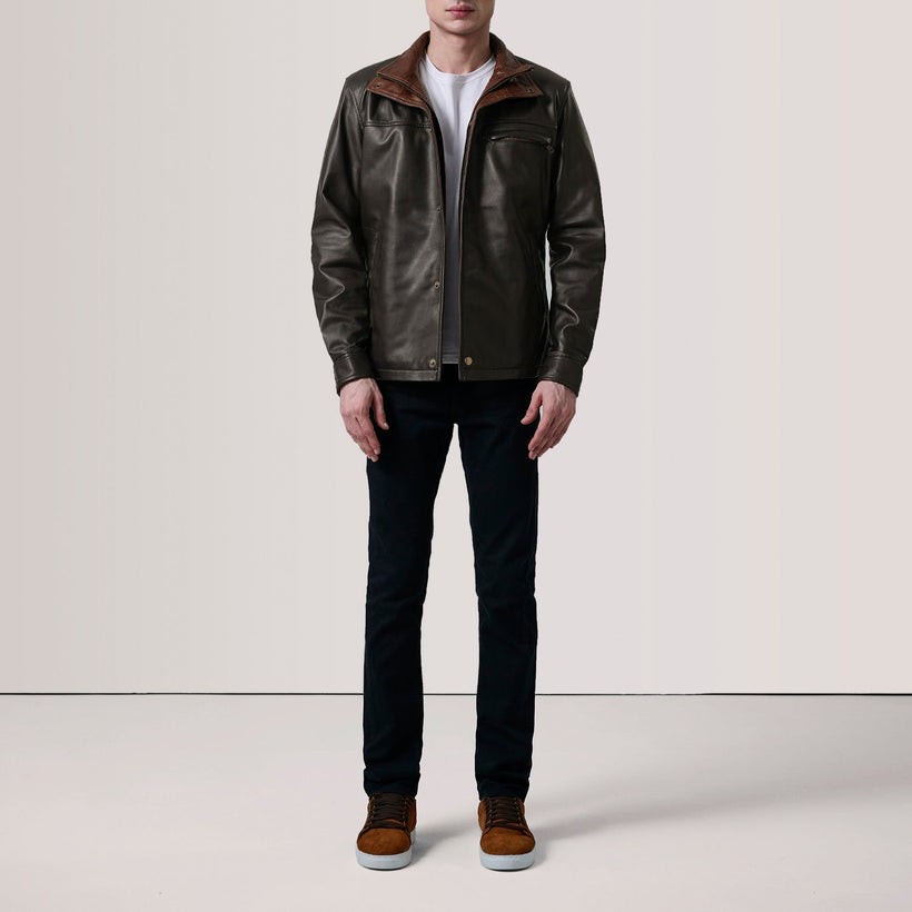 Sean Коричневая Leather Classic Кожаная куртка мужская