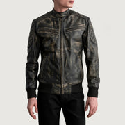 Sven Leather Bomber Jacket – alternate product view 3