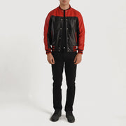 
Terrance Черный Varsity Кожаная куртка для Мужчин – alternate product view 5